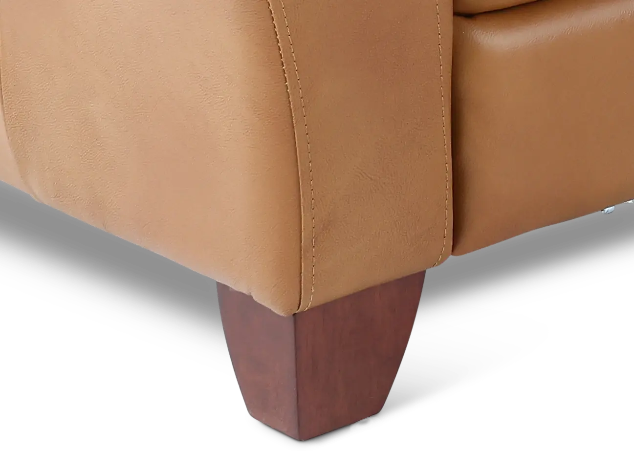 Sierra Camel Brown Leather 3 Piece Sectional-5