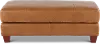 Sierra Camel Brown Leather Storage Ottoman