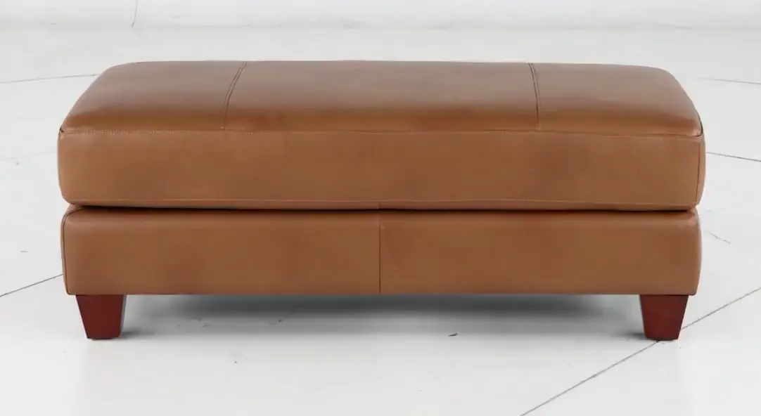Sierra Camel Brown Leather Storage Ottoman-5