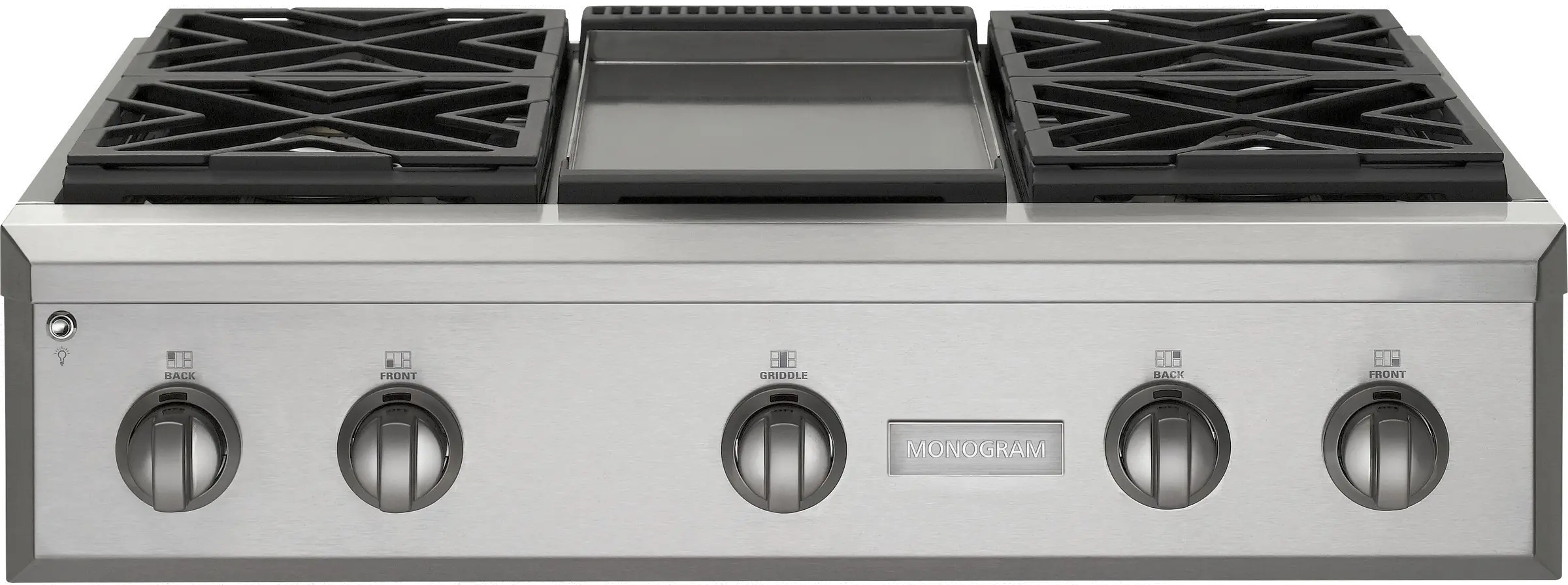 ZGU364NDPSS Monogram 36 Inch Professional Gas Rangetop with 4 Burners and Griddle (Natural Gas)-1