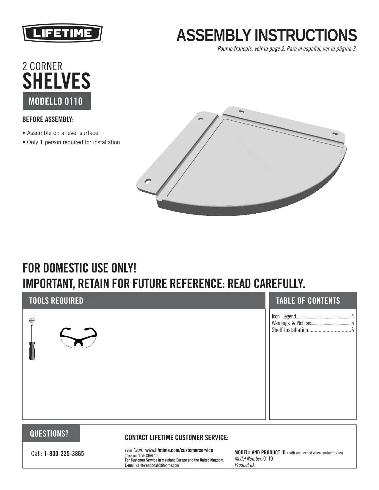 0110 Lifetime Shed Corner Shelf Kit-9