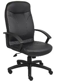 Black LeatherPlus Office Chair