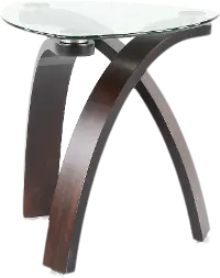 Allure Brown Glass End Table