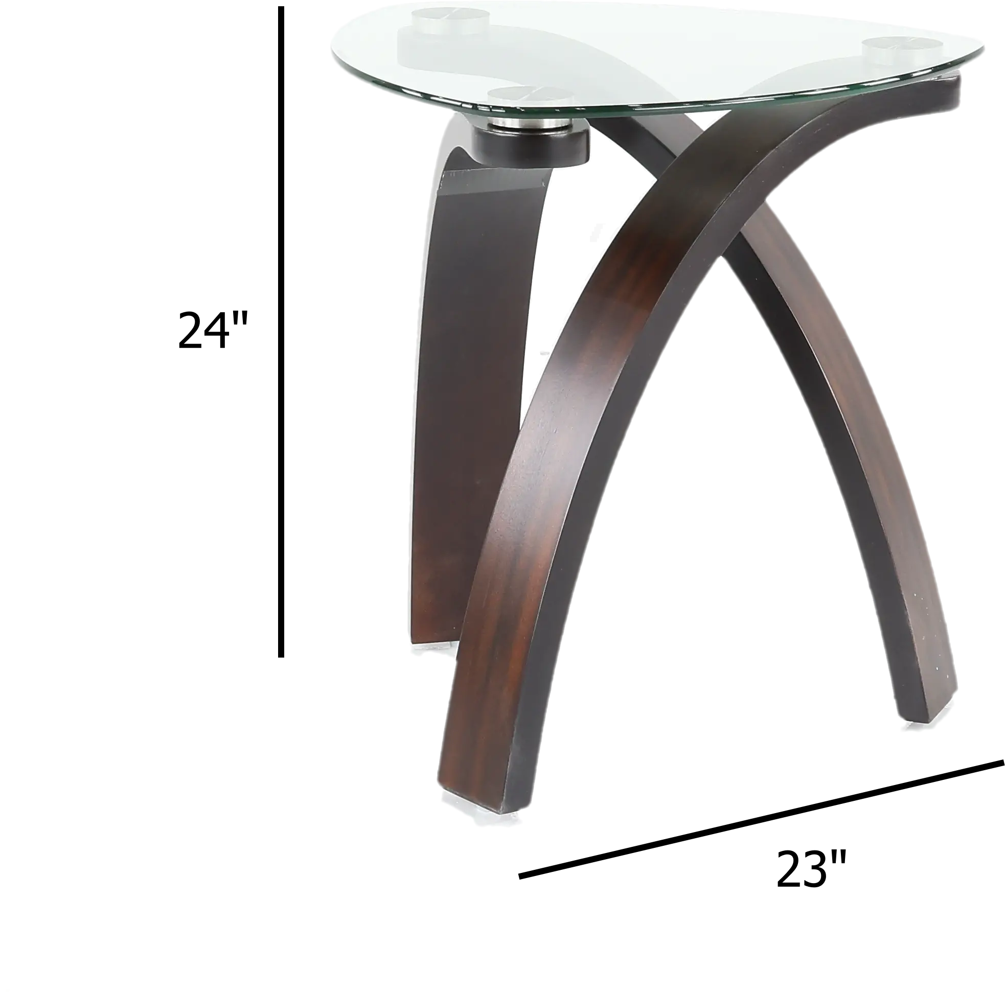 Allure Brown Glass End Table-2