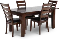 Kona Brown 5 Piece Dining Set with Ladderback Chairs