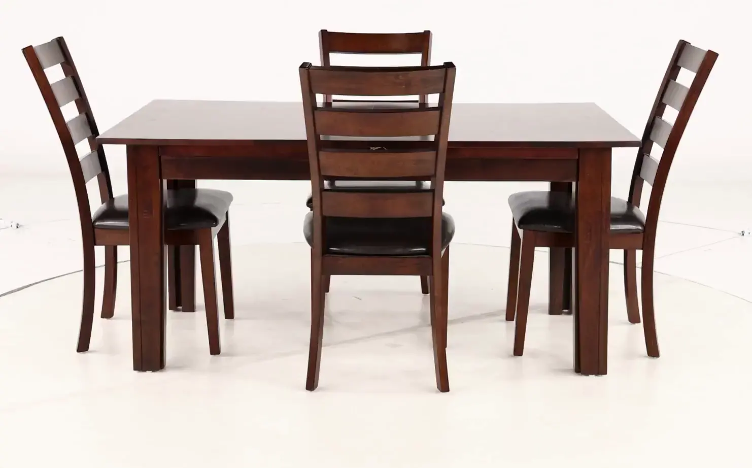Kona Brown 5 Piece Dining Set with Ladderback Chairs-5