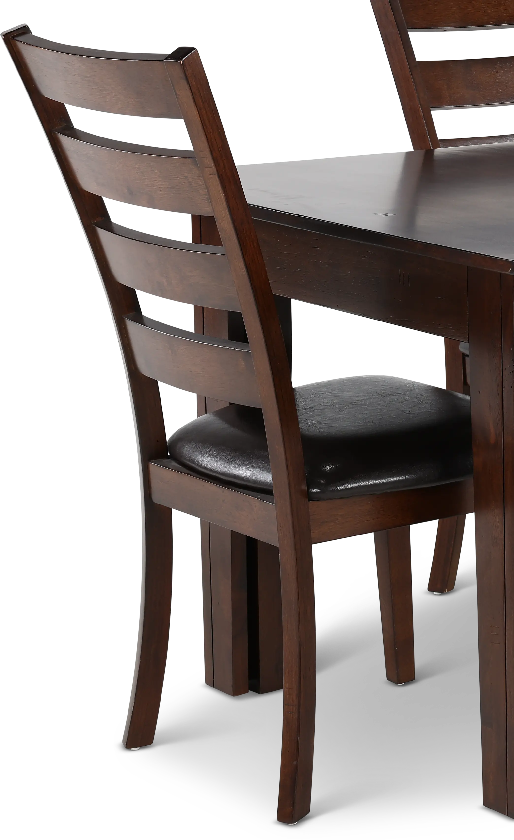 Kona Brown 5 Piece Dining Set with Ladderback Chairs-6