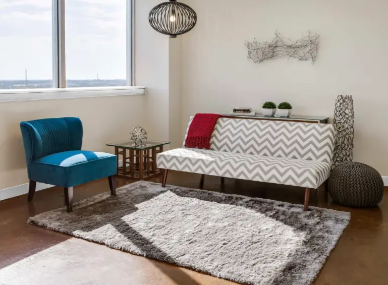 5 x 8 Medium Gray Shag Rug - Indochine-3