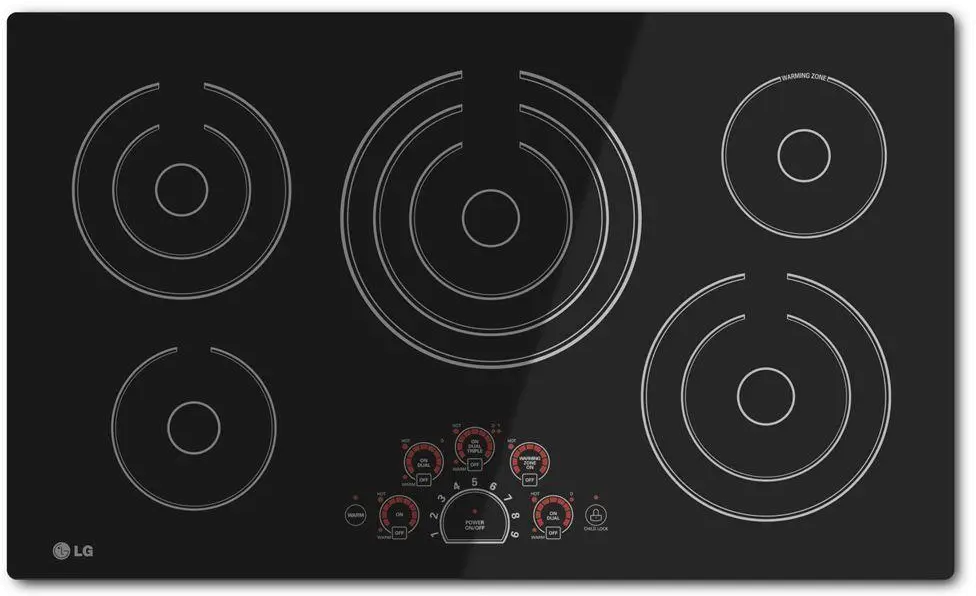 LCE3610SB LG 36 Inch Smoothtop Electric Cooktop - Black-1
