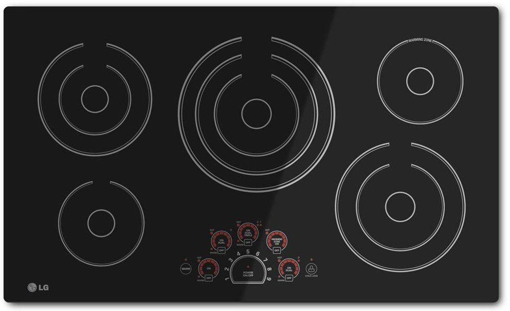 LG 36 Inch Smoothtop Electric Cooktop - Black