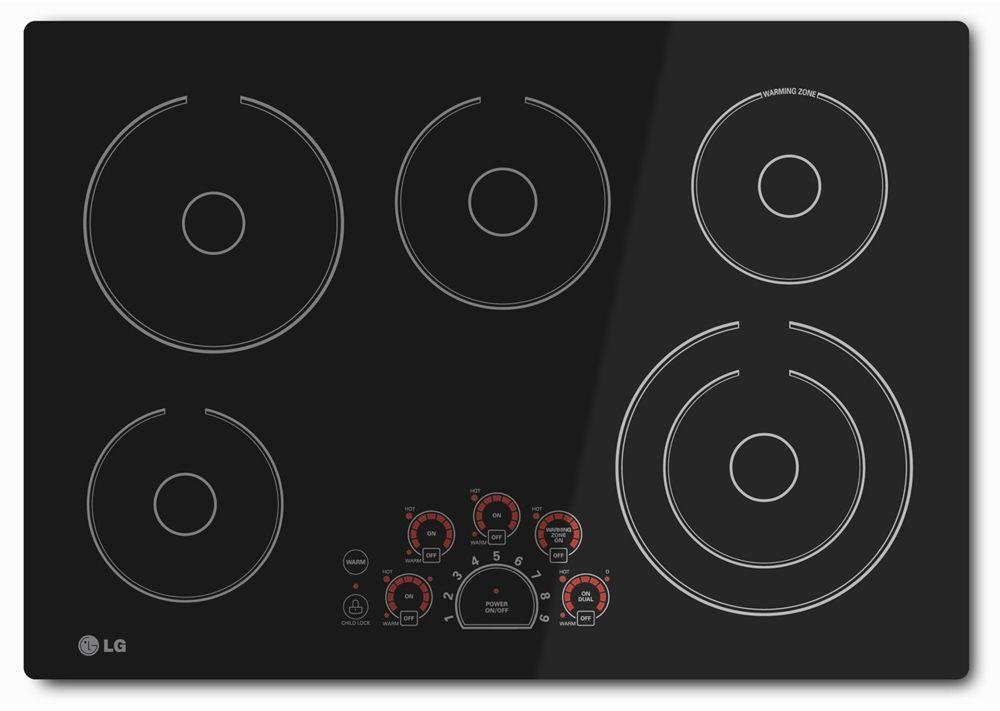 LG 30 Inch Smoothtop Electric Cooktop - Black