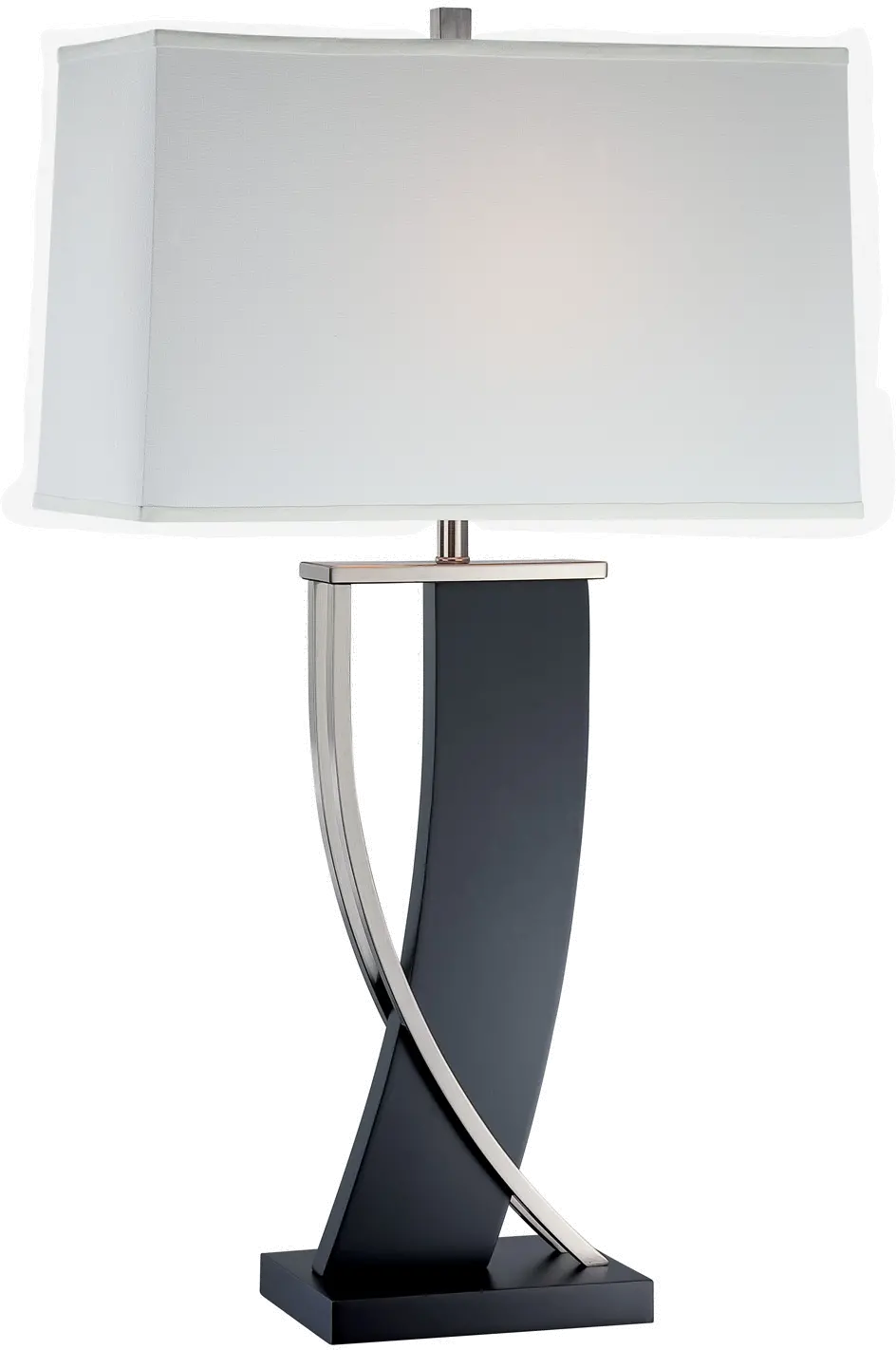 Interlock Silver & Espresso Table Lamp-1