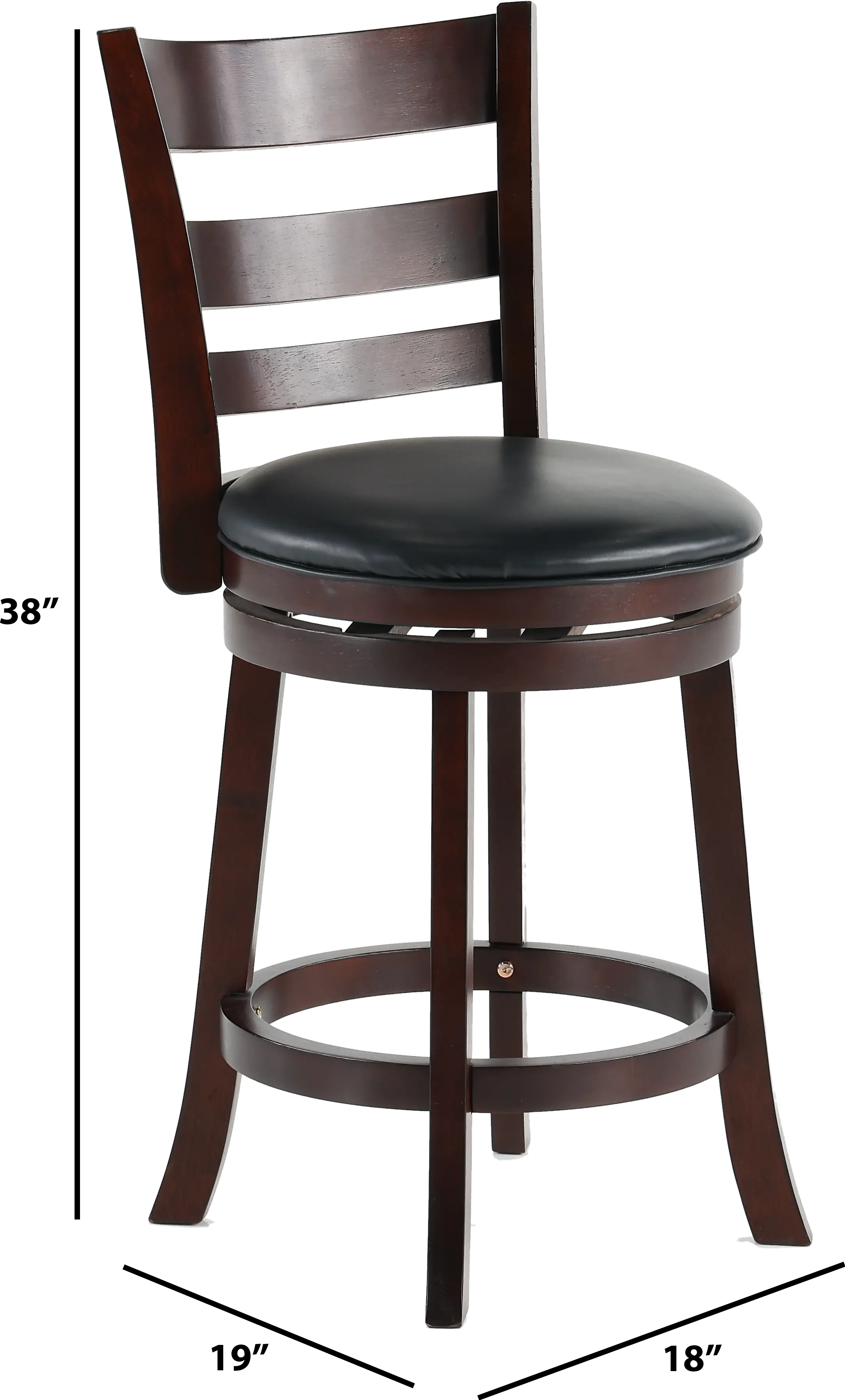 Harper Dark Cherry Swivel Counter Height Stool-3