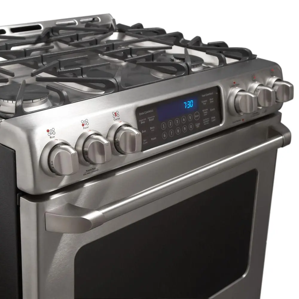 C2S985SETSS Cafe Series 30 Inch Stainless Steel 5.4 cu. ft. Slide-in Gas Range-2