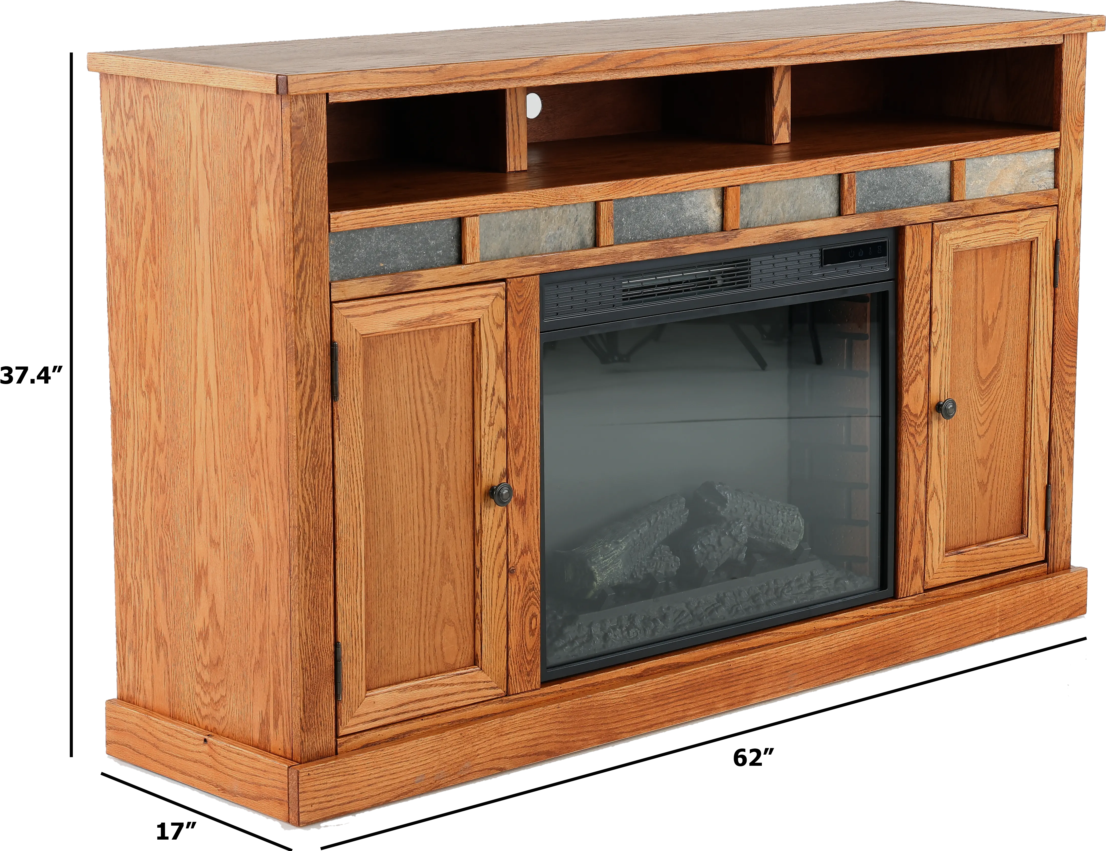 Oak Creek 62  Fireplace TV Stand-4