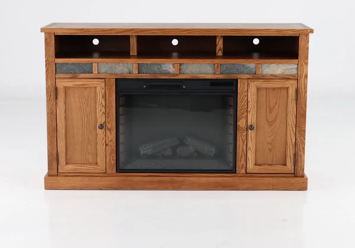 Oak Creek 62  Fireplace TV Stand-8