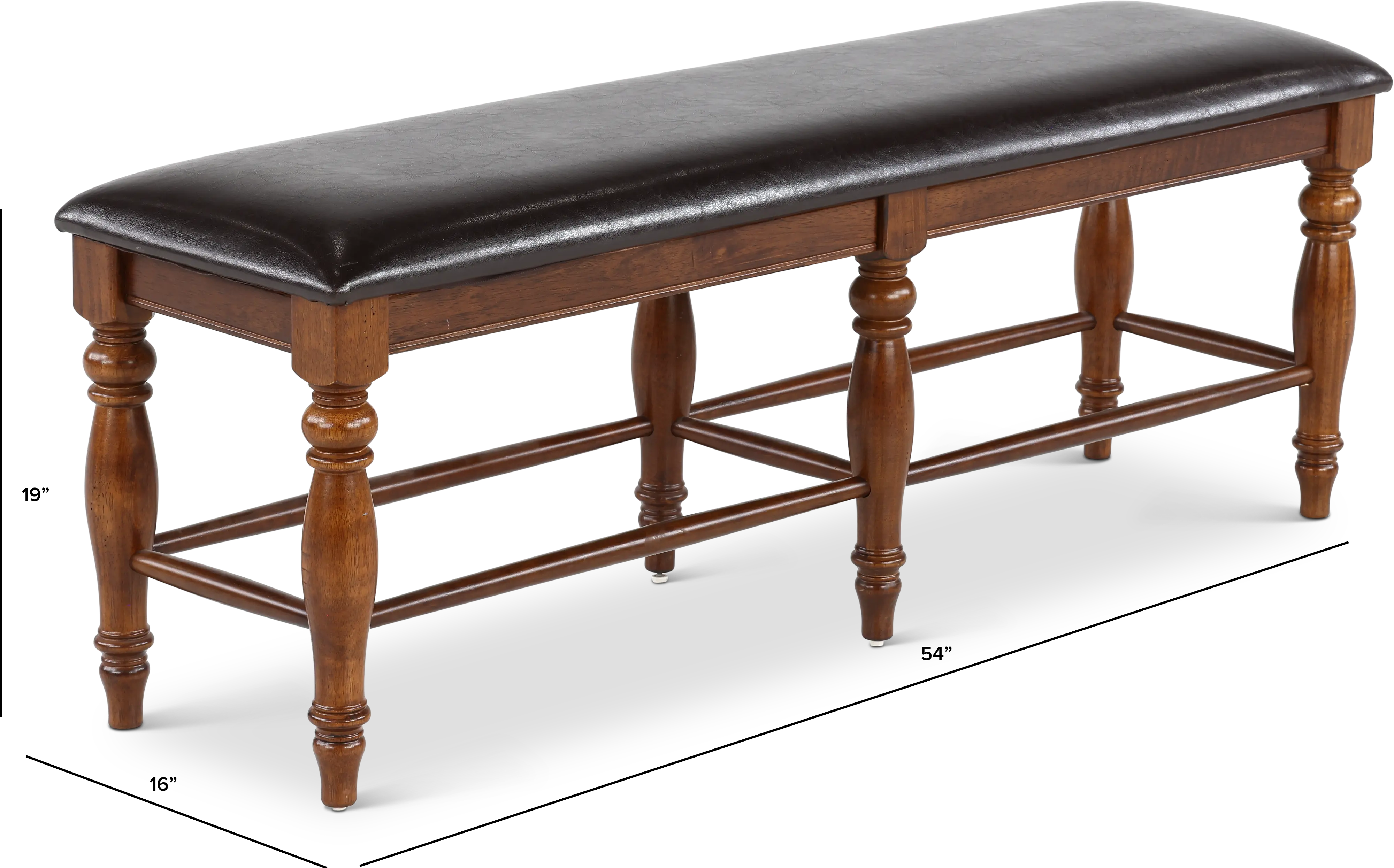 Kingston Brown Dining Bench-4