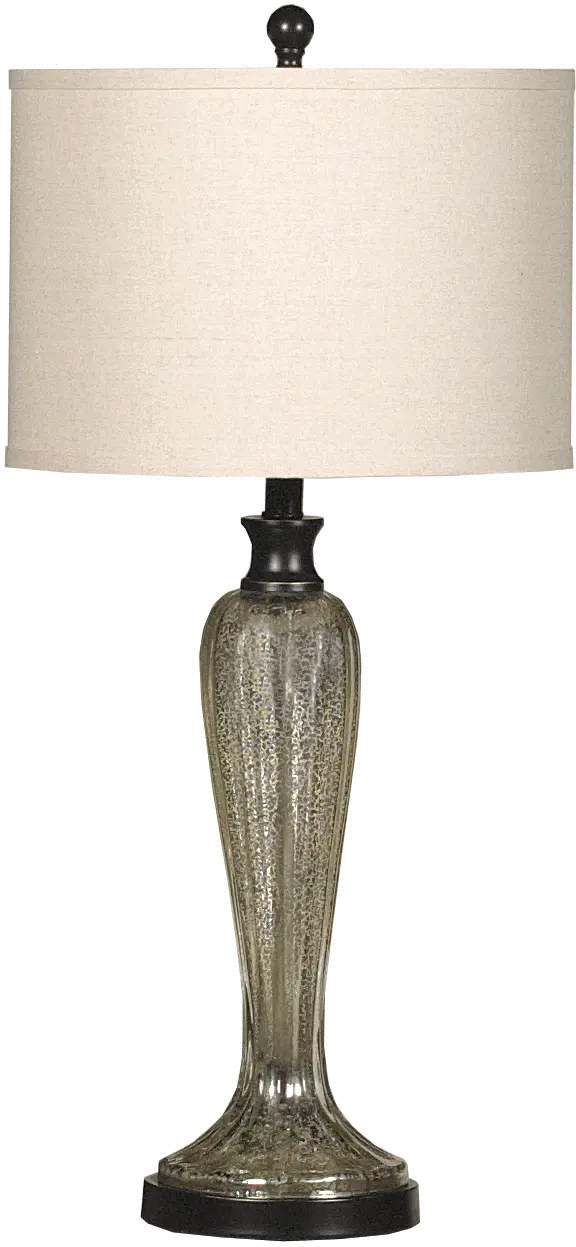Silver and Gold Mercury Glass Table Lamp-1