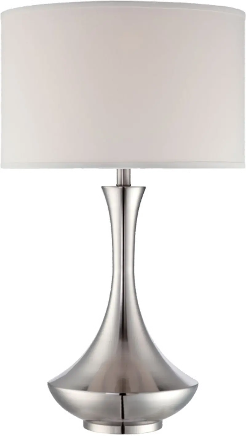Polished Steel Swoop Table Lamp