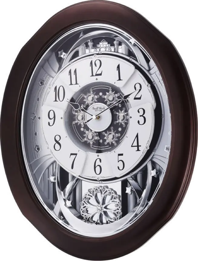 Anthology Espresso Grand Encore Musical Wall Clock-1