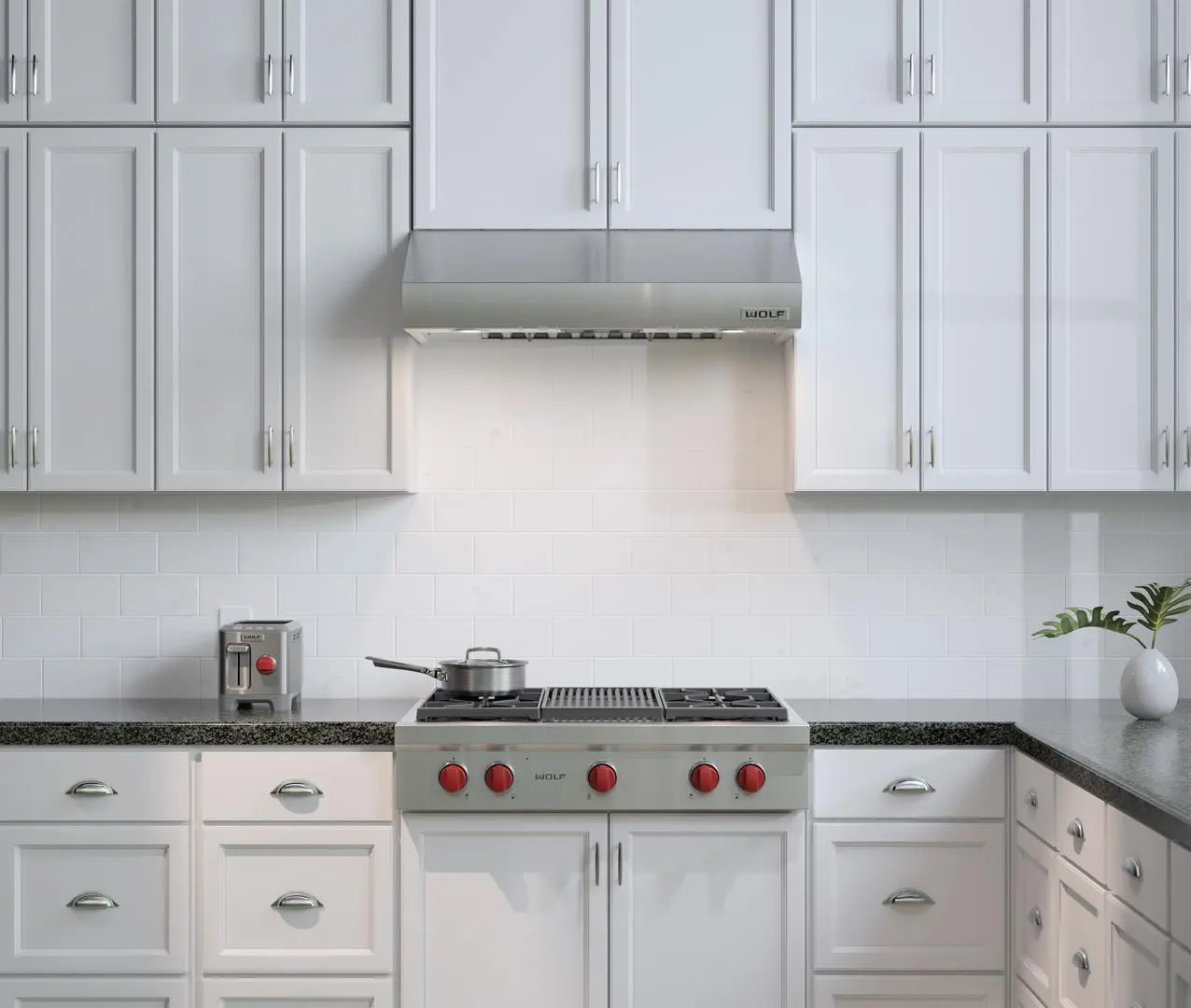 PW362210 Wolf Pro 36 Inch Low Profile Wall Hood - Stainless Steel-2