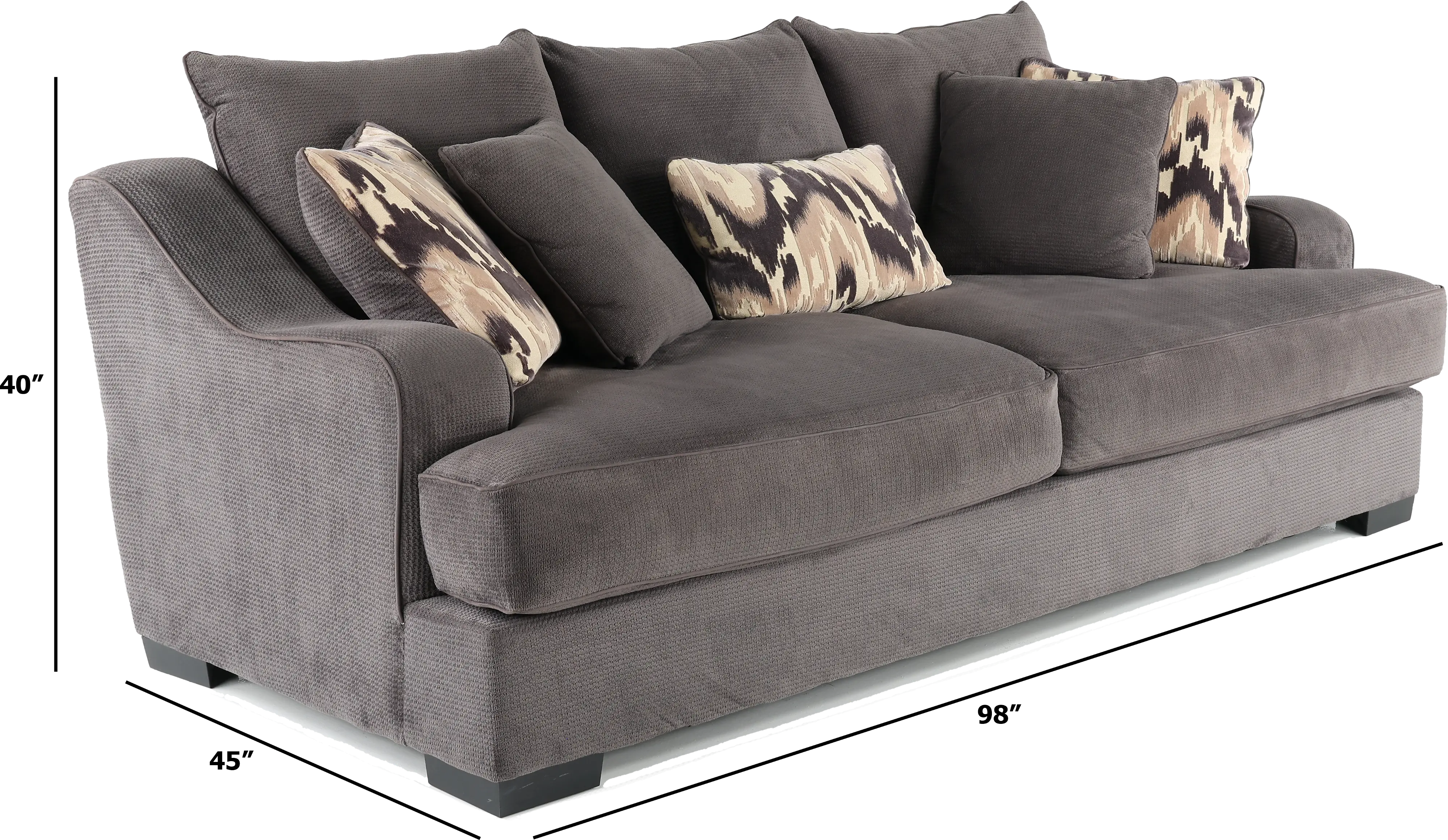 SPASOF Spartan Gray Sofa-3