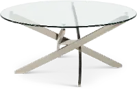 Zila Coffee Table with Glass Top