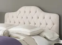 B72123 Ivory Upholstered Twin Headboard - Martinique 