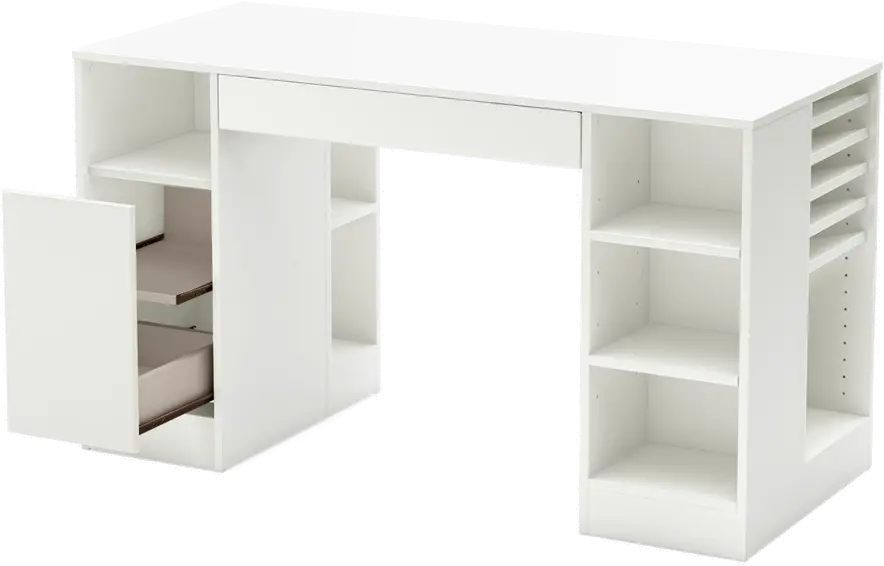 7550727 Crea White Craft Table - South Shore-4