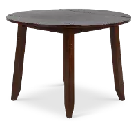 Kona Brown Drop Leaf Round Dining Table