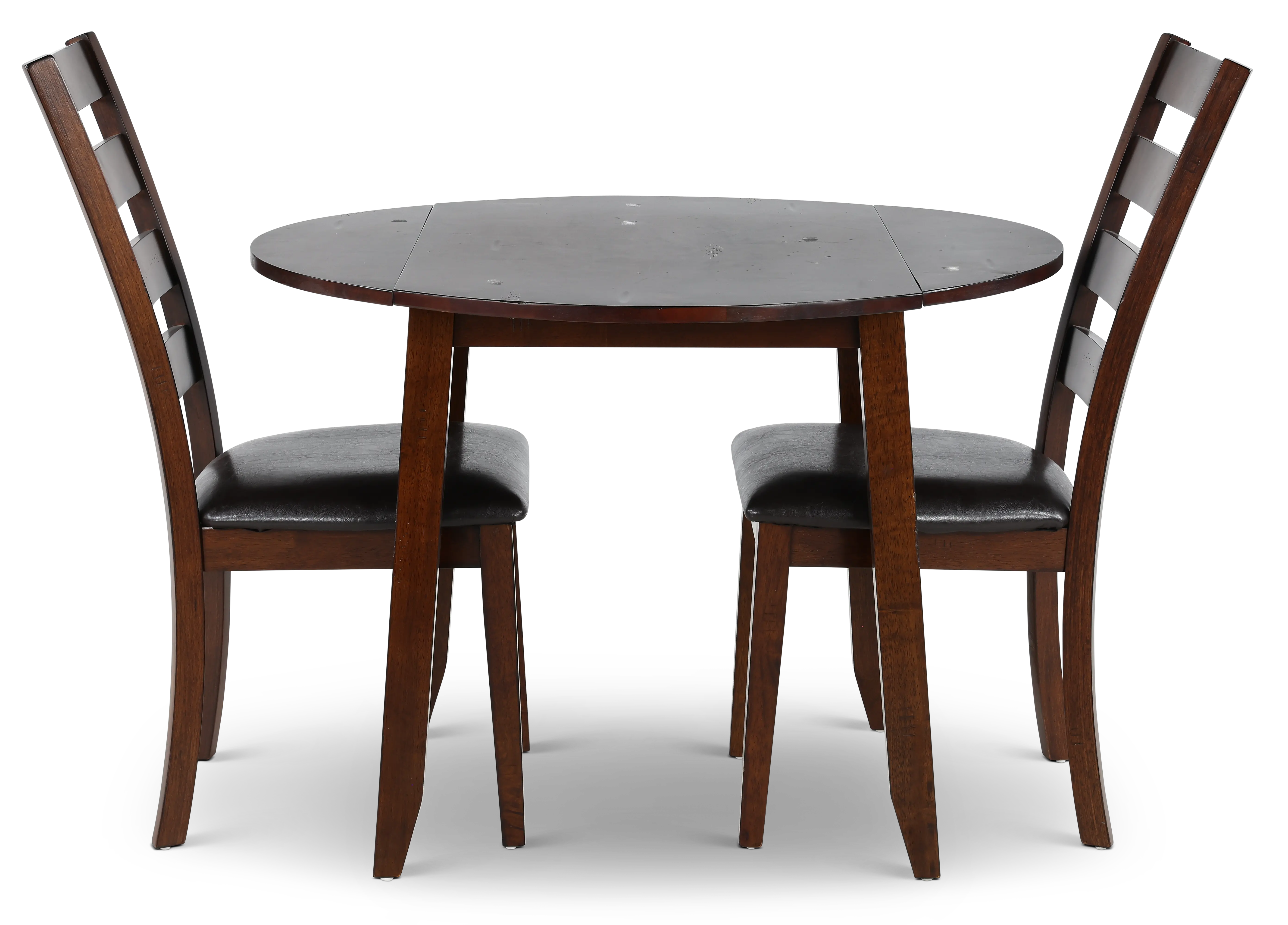 Kona Brown Drop Leaf Round Dining Table-2