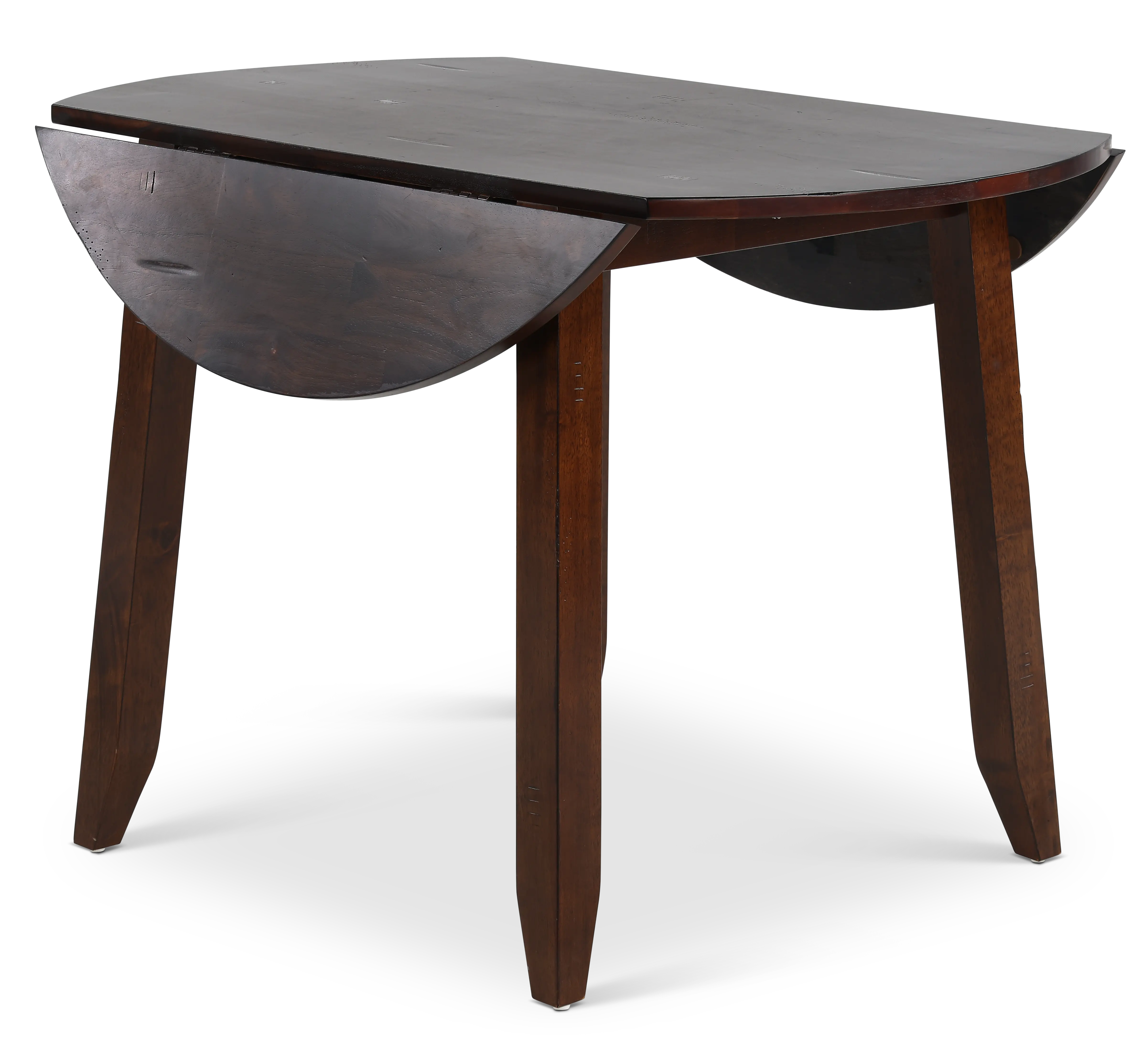 Kona Brown Drop Leaf Round Dining Table-5