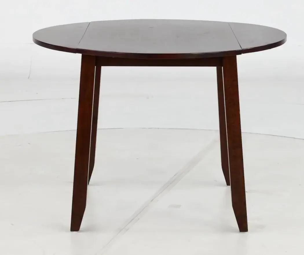 Kona Brown Drop Leaf Round Dining Table-8