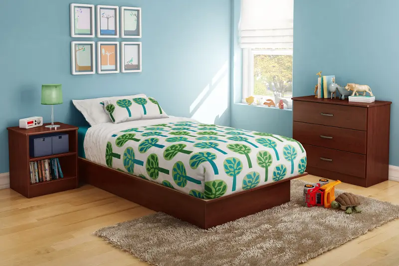 Cherry Twin Platform Bed - Libra