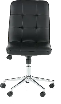 Modern Black Vinyl Office Chair