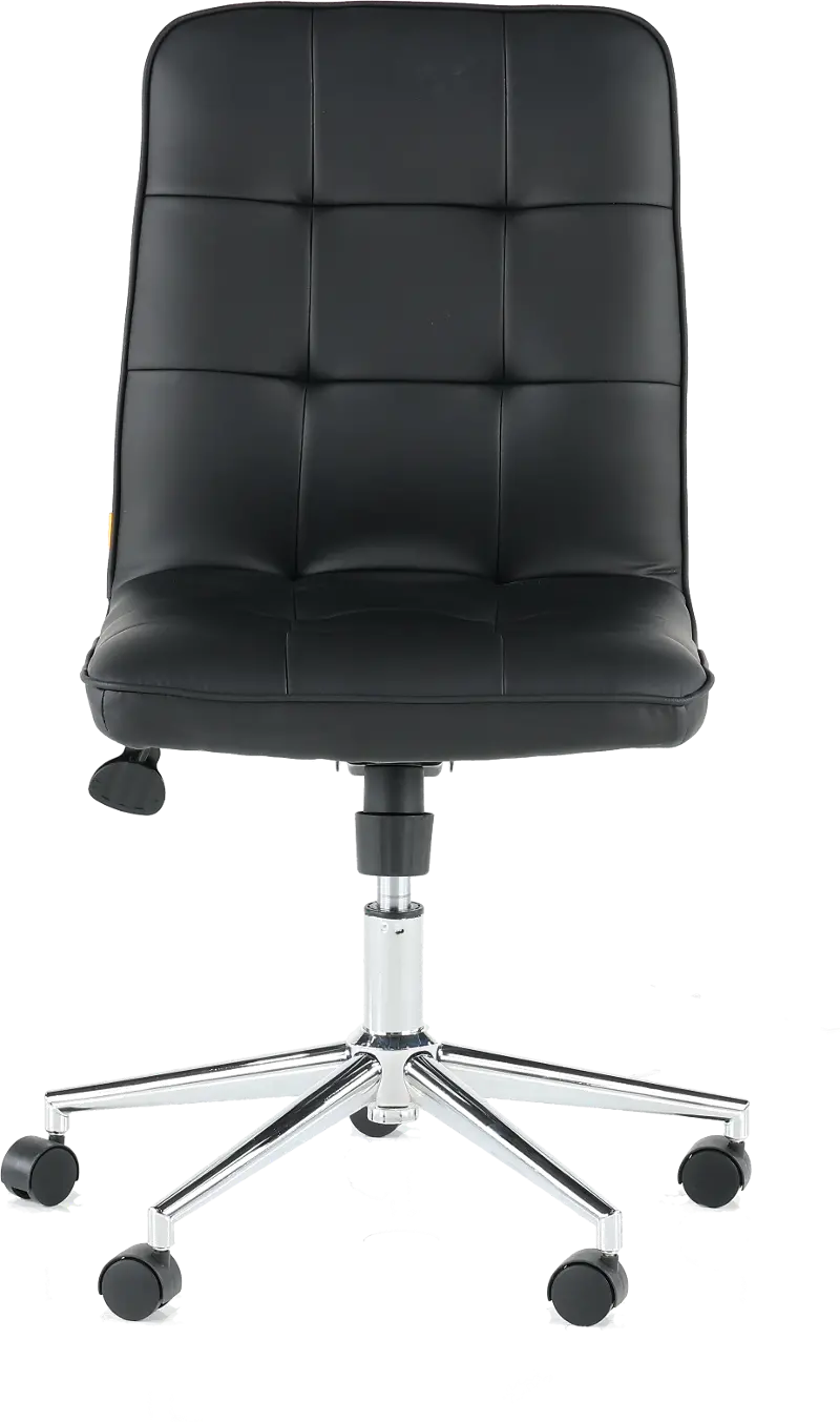 Modern Black Vinyl Office Chair