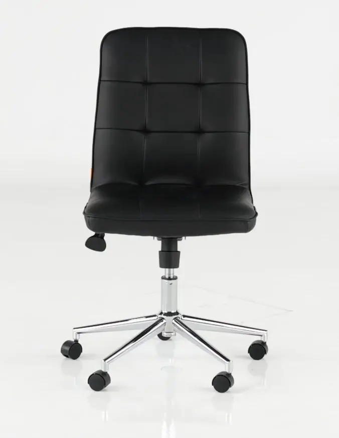 Modern Black Vinyl Office Chair-4