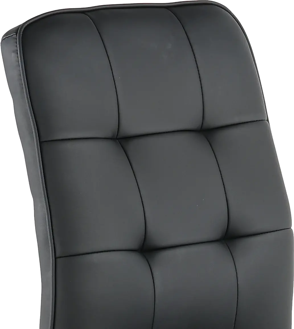 Modern Black Vinyl Office Chair-8