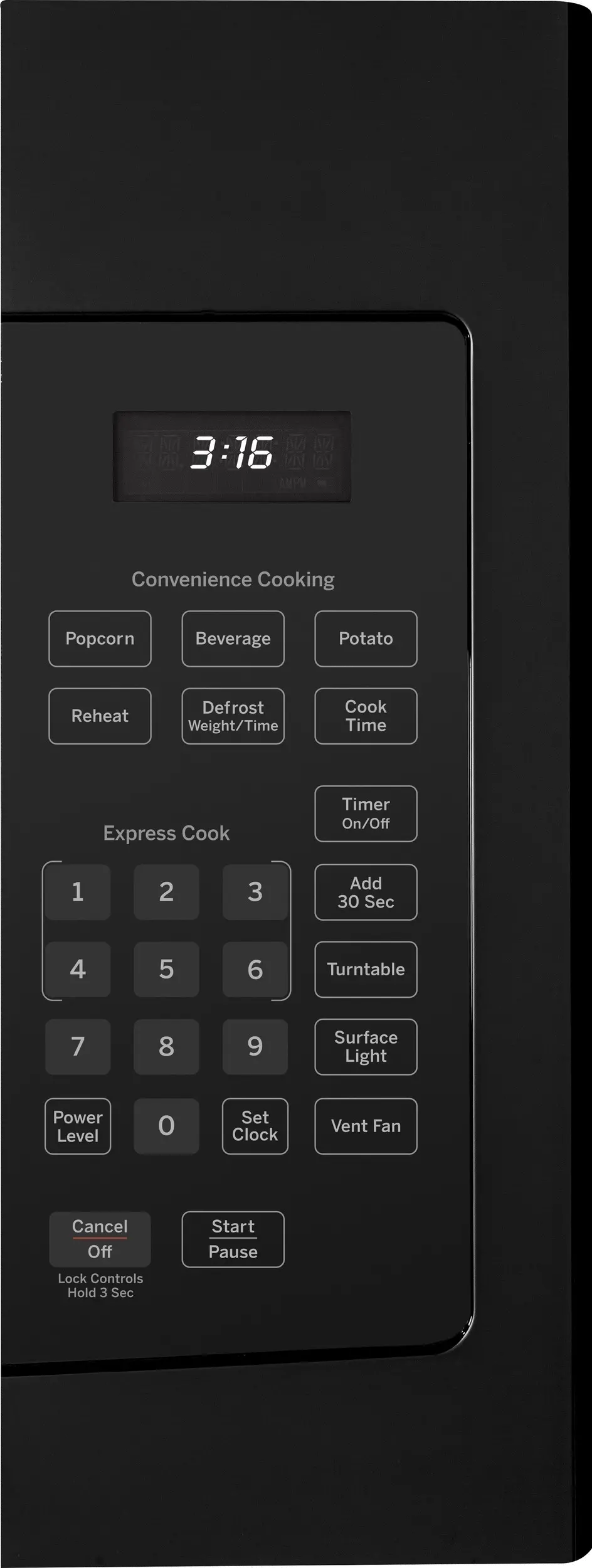 JVM3160DFBB GE Over the Range Microwave - 1.6 cu. ft. Black-3