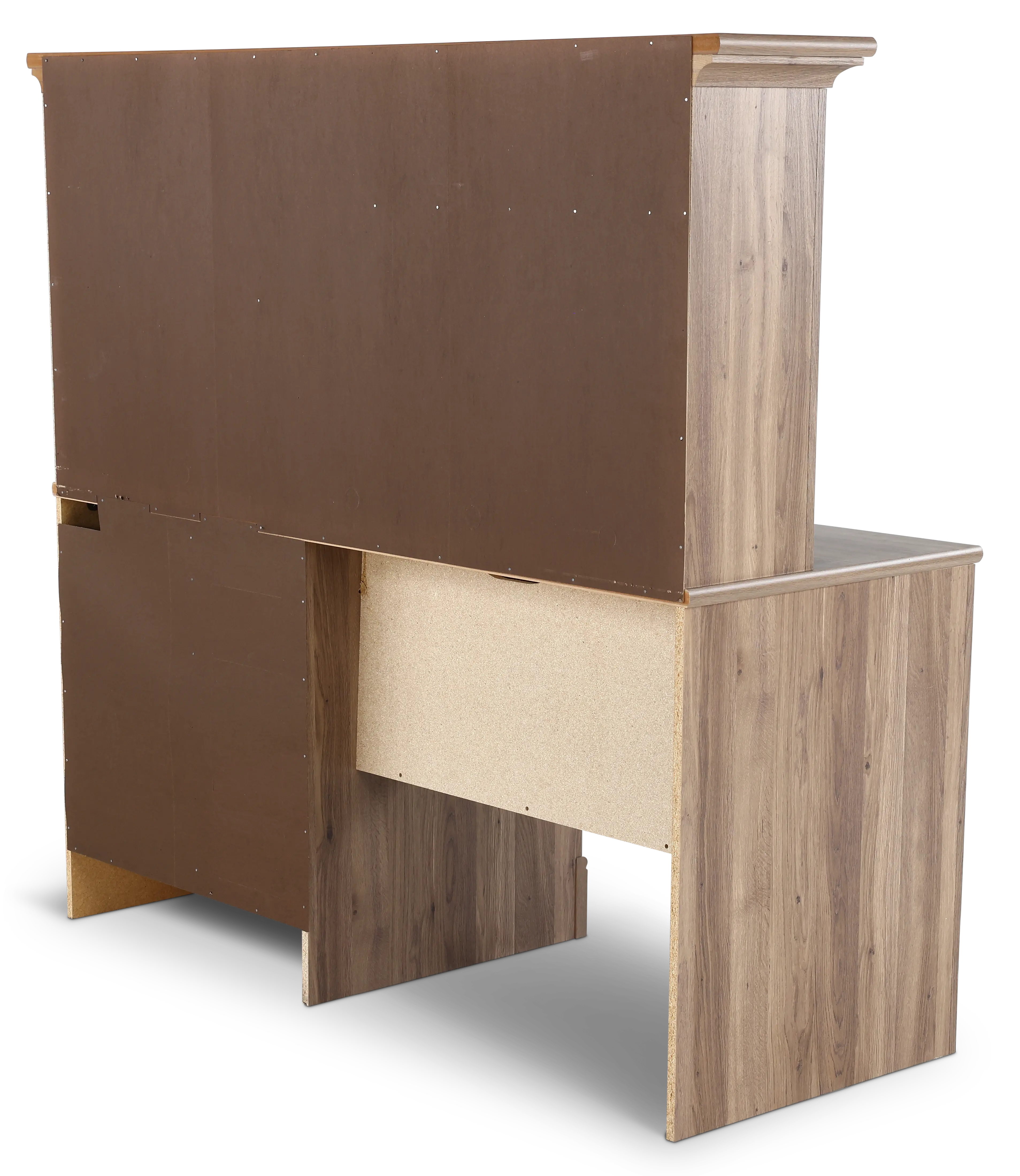 Harbor View Brown Computer Desk with Hutch-6
