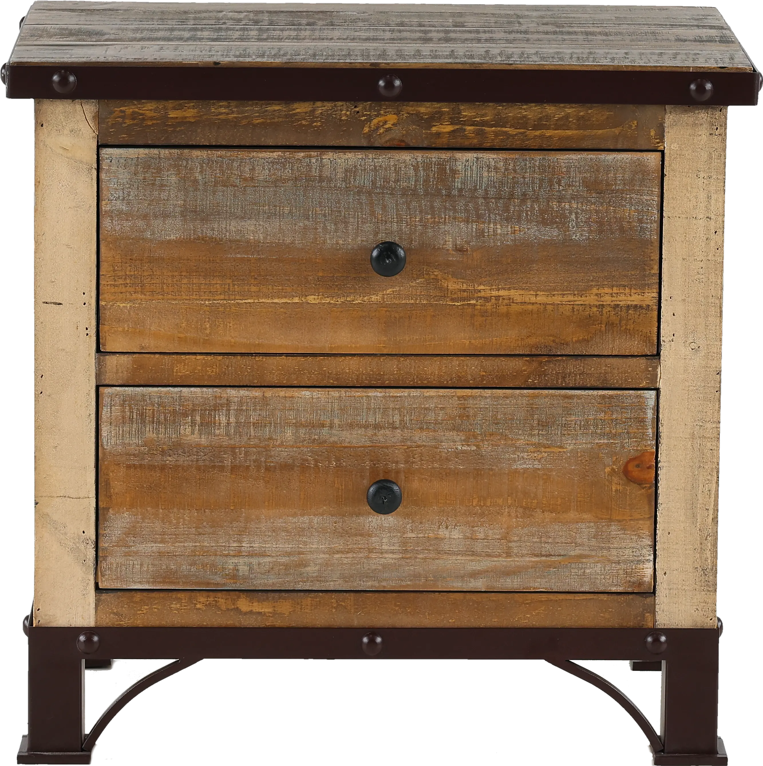 Antique Pine Nightstand-1
