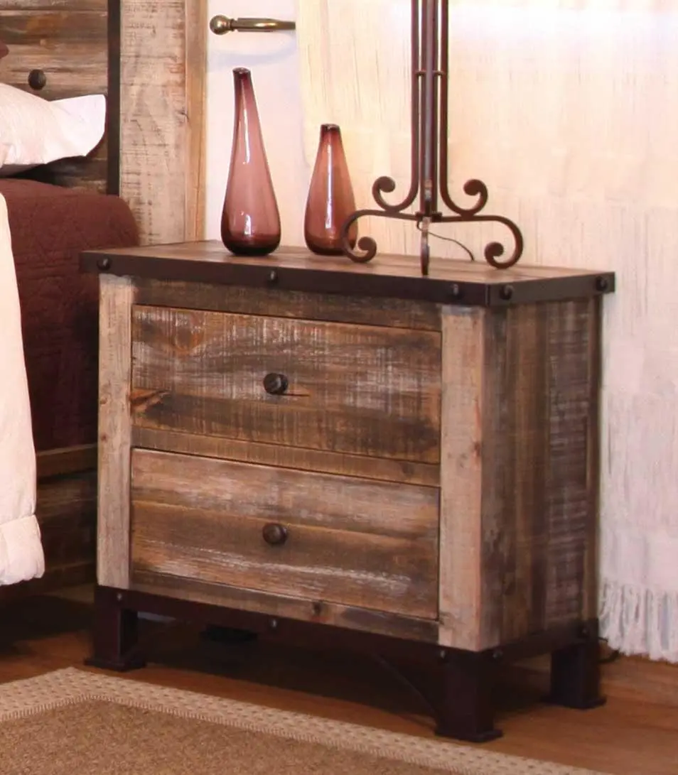 Antique Pine Nightstand-4