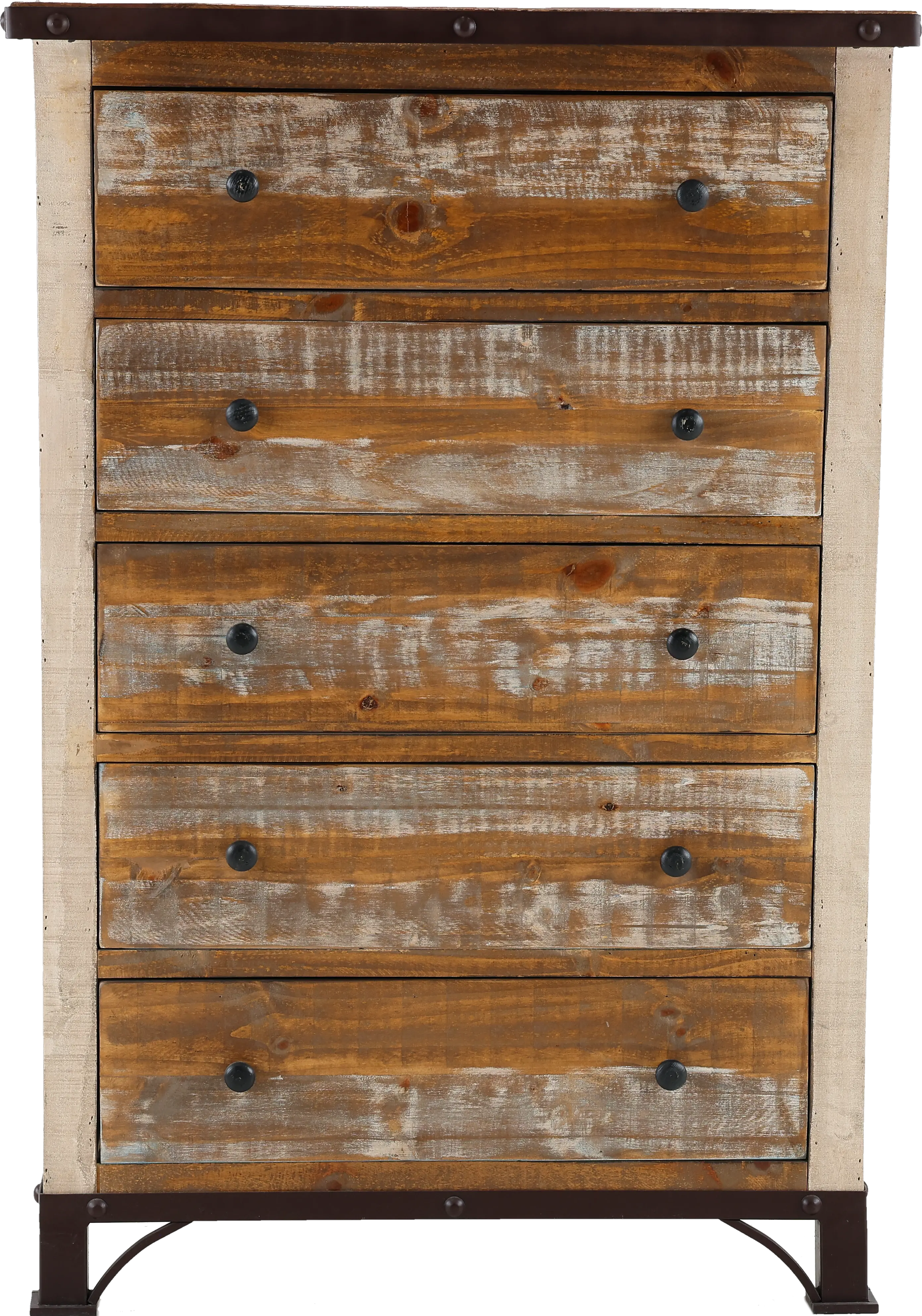 Antique Pine Chest of Drawers-4