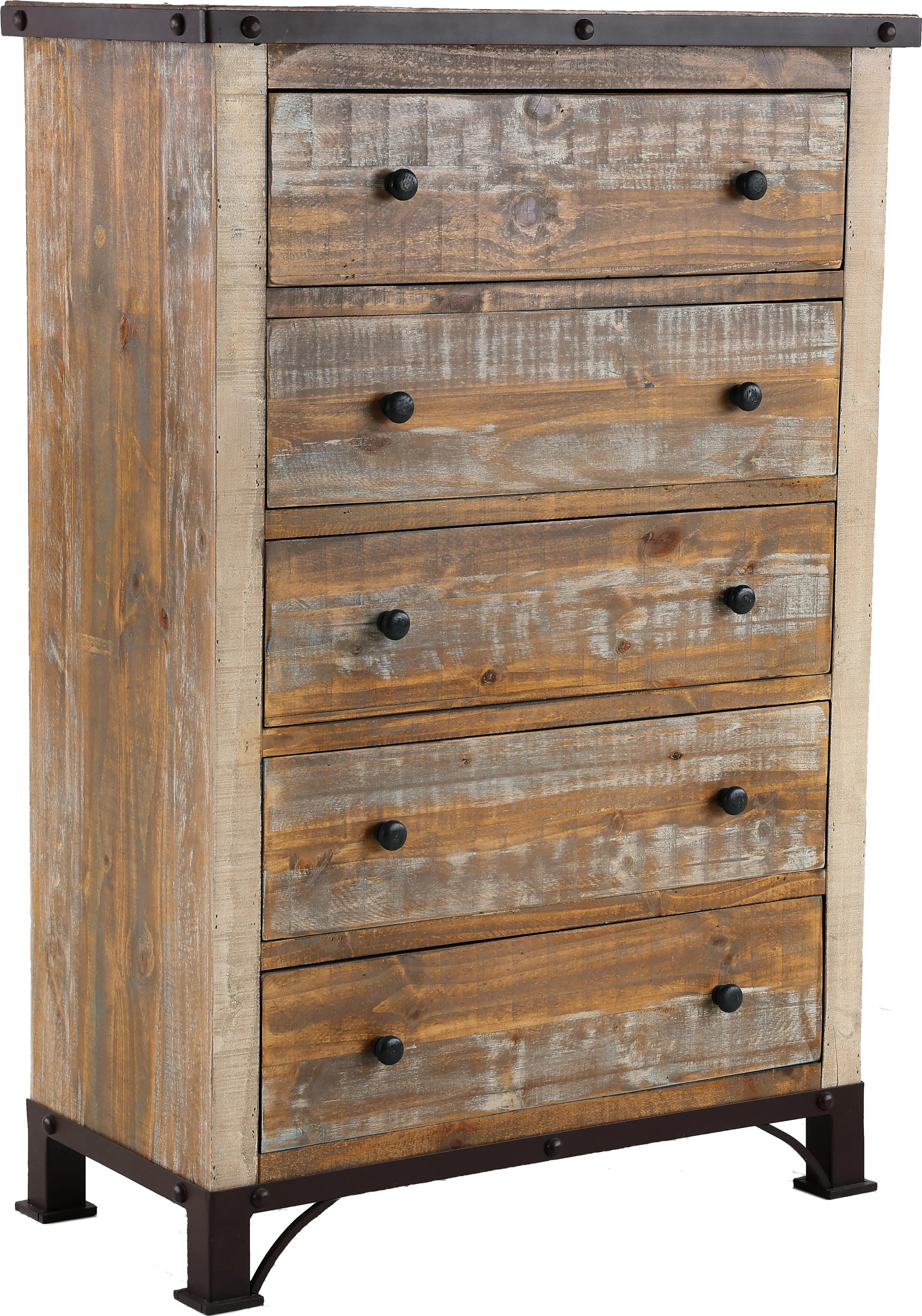 Antique Pine Chest of Drawers-6