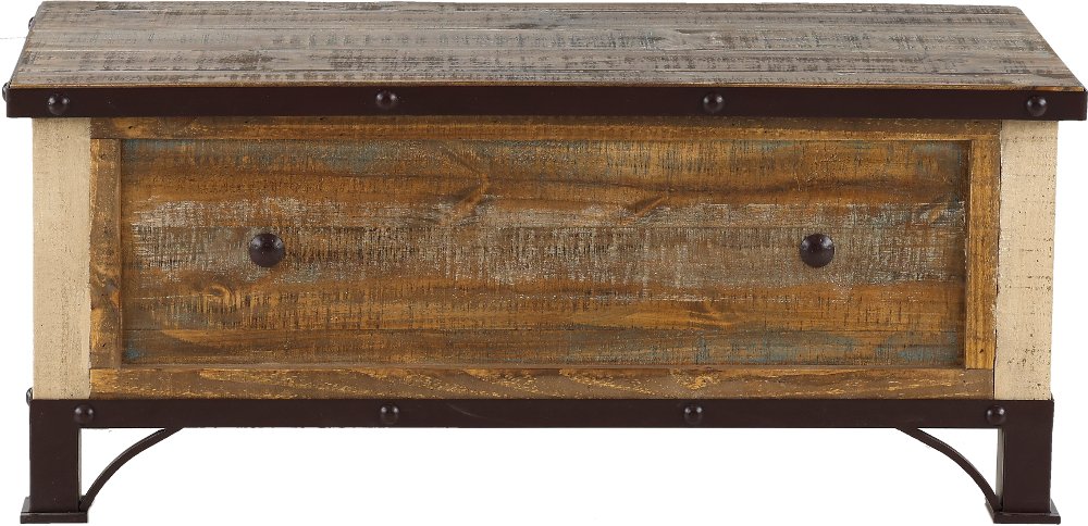 Antique Pine Storage Trunk