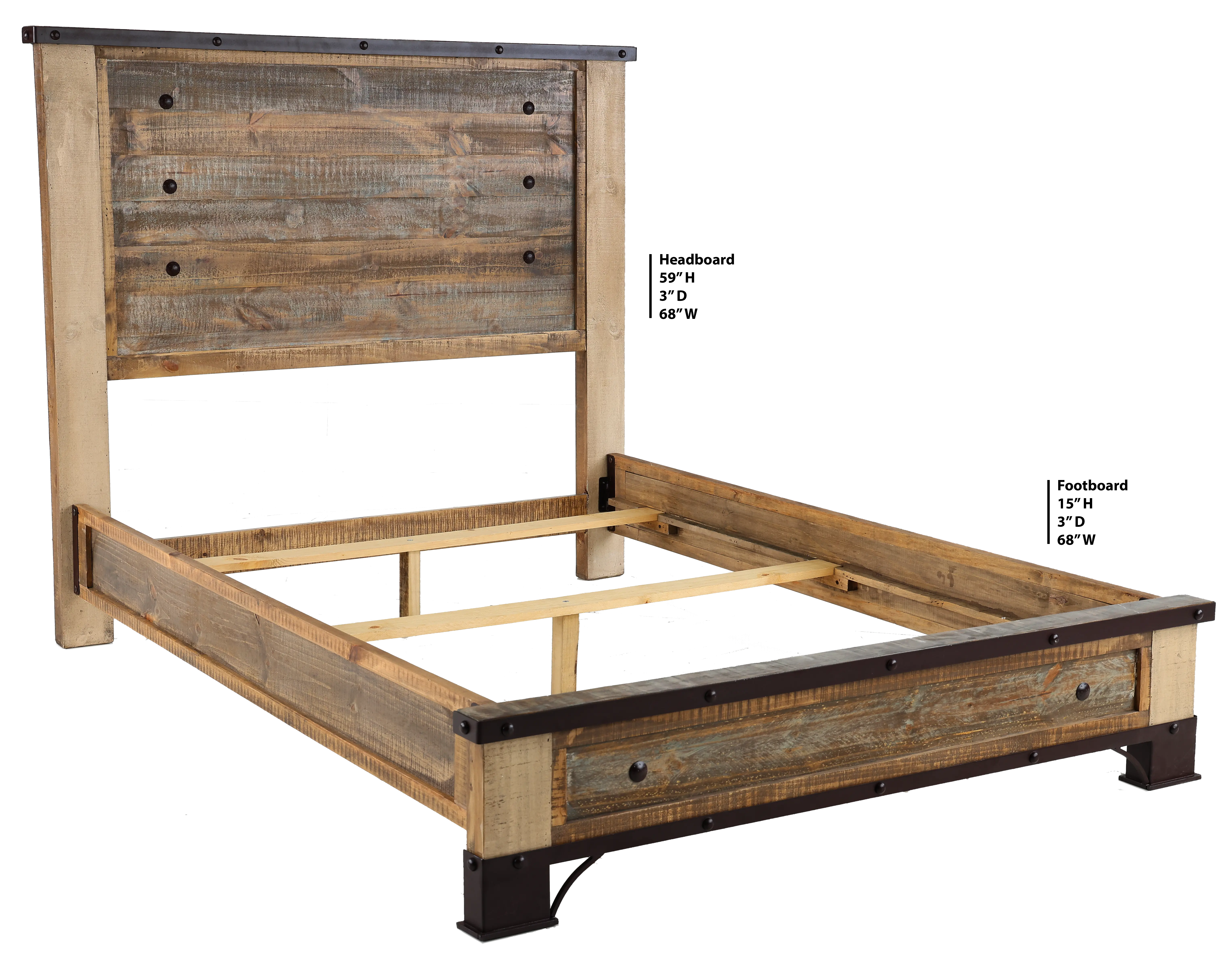 Antique Pine King Bed-3