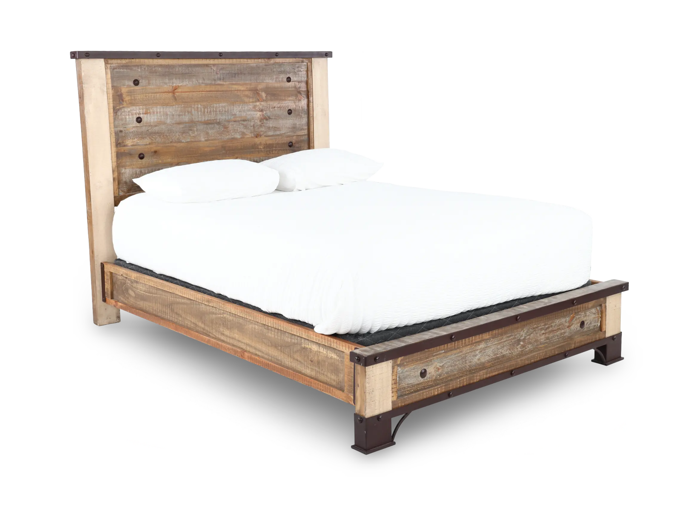 Antique Pine King Bed-1