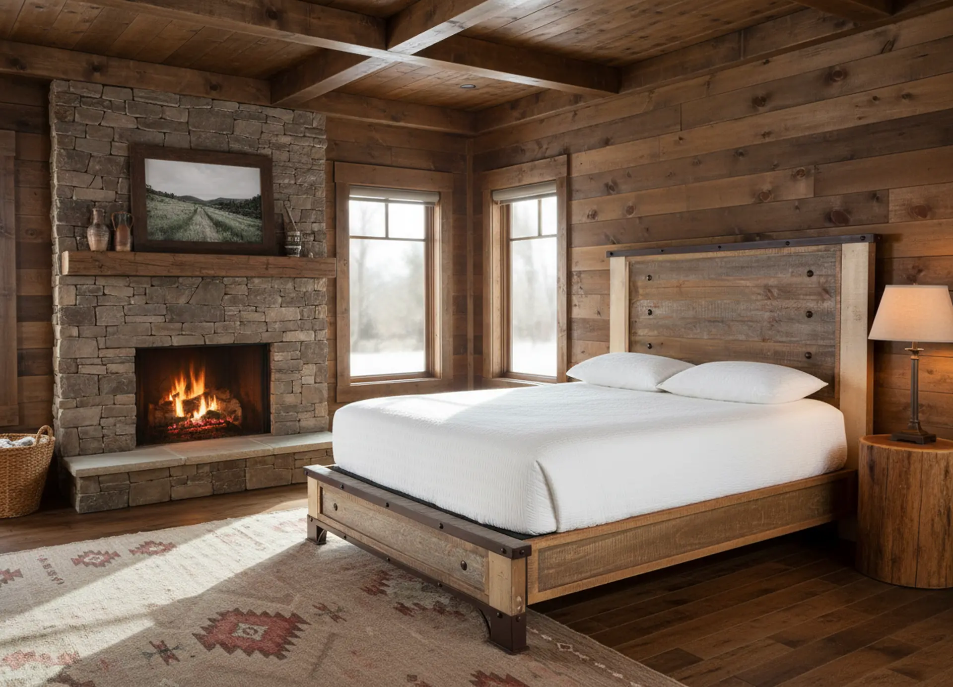 Antique Pine King Bed-10