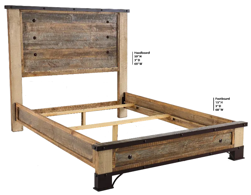 Antique Pine King Bed