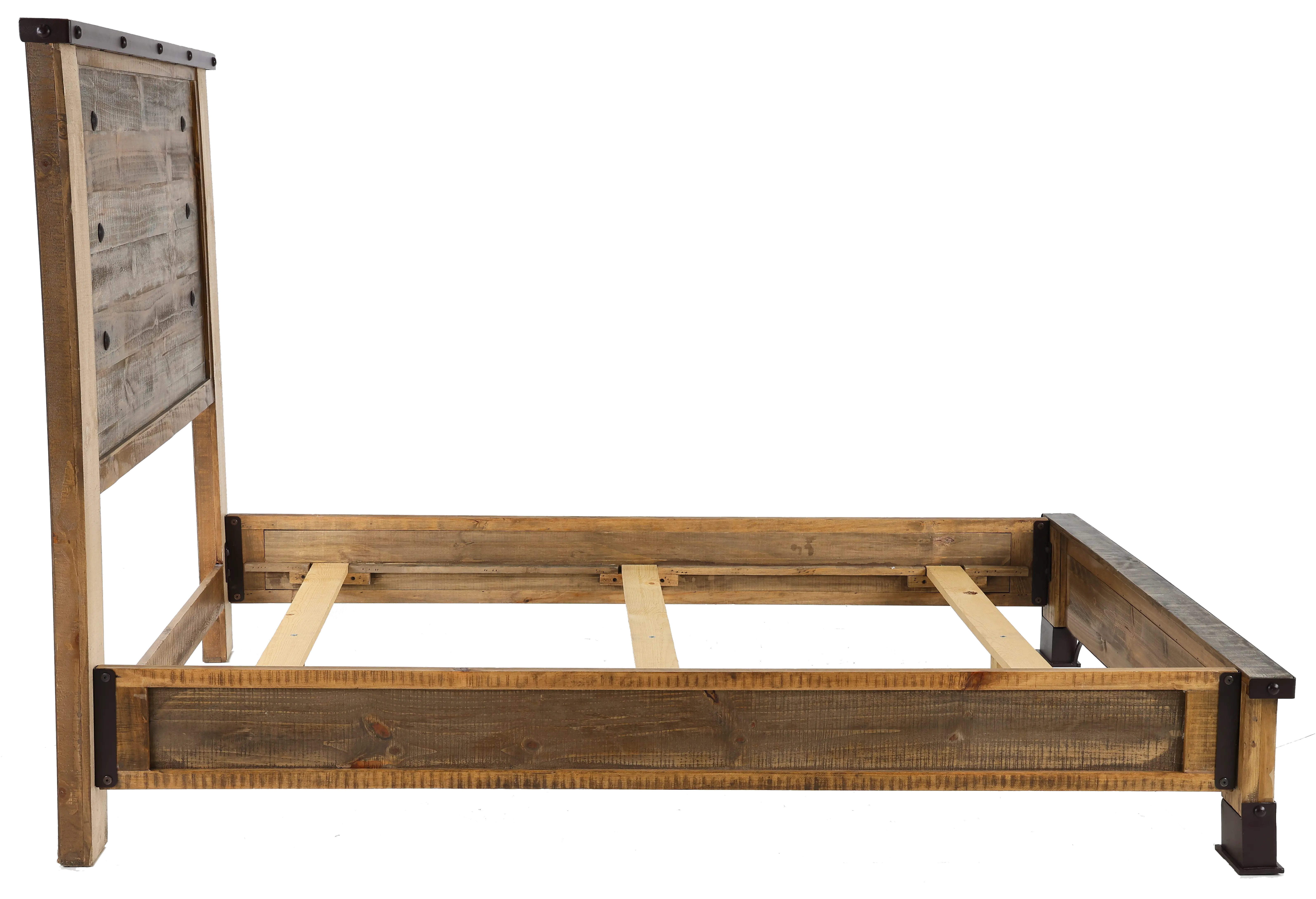 Antique Pine King Bed-1